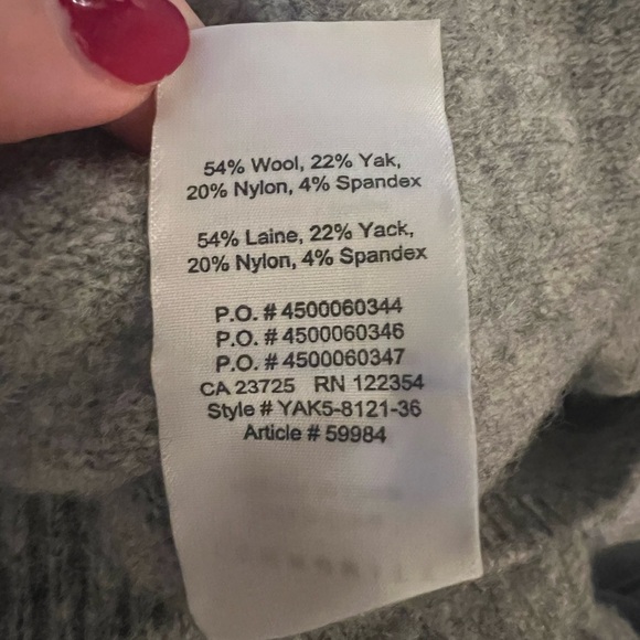 Aritzia Community grey knit v neck sweater dress. Size S. - Picture 2 of 2